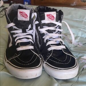 Vans Black & White High-Top Skate Sneakers